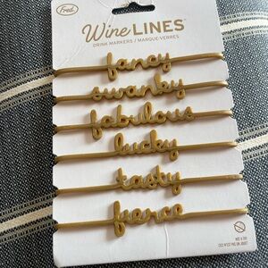 Fred Gold Wine Lines Drink Markers